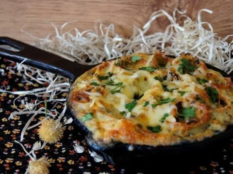 Cannelloni with mushrooms and feta