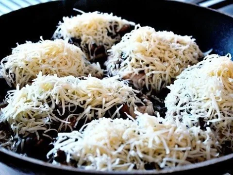 Chicken breast with mushrooms and cheese