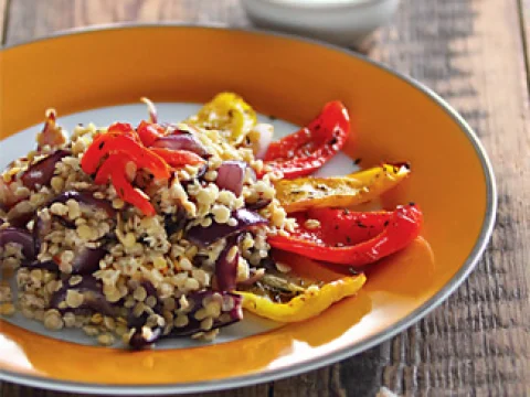 Lentil and roasted vegetable salad