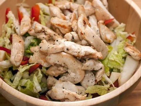 Salad with chicken breast