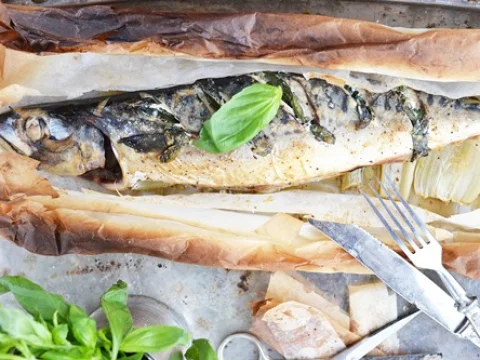 Mackerel with Basil and Celery