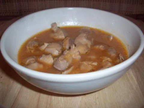 Goulash from chicken gizzards