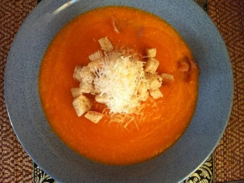 Pumpkin Cream Soup with Bacon