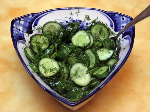 Cucumber Salad with Honey