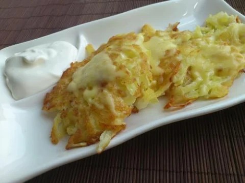 Potato pancakes with cheese