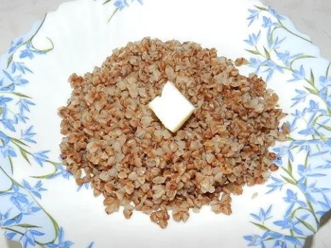 Buckwheat porridge on water