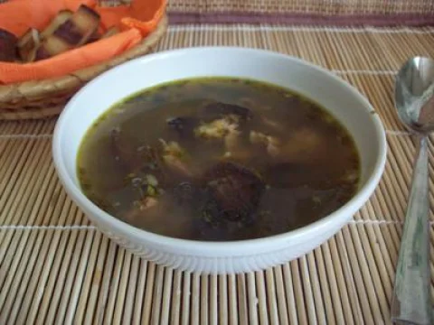 Sour shchi with mushrooms