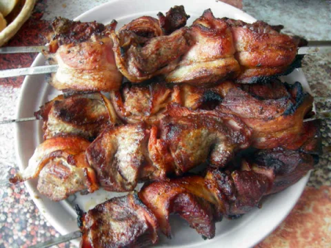 Bacon-Wrapped Shashlik