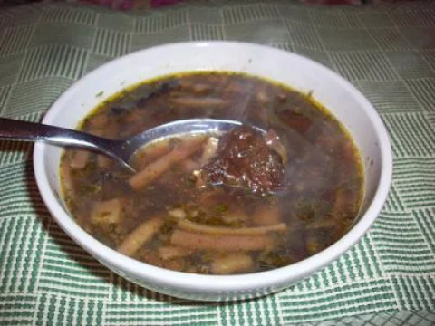 Dried porcini mushroom soup