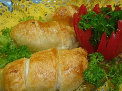 Chicken fillet in puff pastry